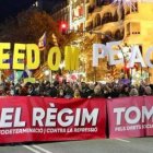 La manifestacion bajo el lema "Tumbemos el régimen".