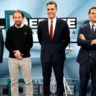 Casado, Iglesias, Sánchez y Rivera, en el debate electoral de Atresmedia