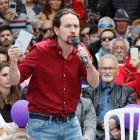 Iglesias, en Palma durante la campaña electoral