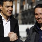 Sánchez e Iglesias en 2016, cuando comenzaron su relación política