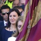 María José Catalá durante una procesión cívica hace años.