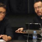 Echenique y Errejón, en un acto antes de la deserción del primero.