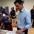 Sánchez, en un día de votaciones