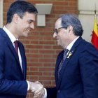 Sánchez y Torra en una reunión en La Moncloa.