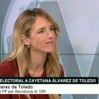 Cayetana Álvarez de Toledo, este jueves en Els Matins de TV3.