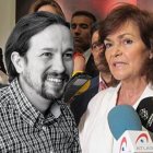 Carmen Calvo y Pablo Iglesias