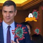 Sánchez,lanzando besitos al virus