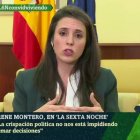 Irene Montero, en La Sexta Noche