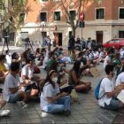 Manifestación de los MIR frente a la Conselleria de Sanidad.