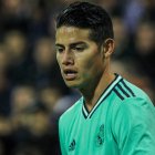 James Rodríguez, en uno de los pocos encuentros que ha disputado esta temporada con el Real Madrid.