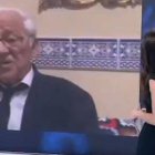 El padre Ángel durante su conexión con el Canal 24 horas.