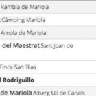 Temperaturas registradas la pasada noche.