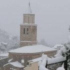 Cortes de Arenoso, en el Alt Millars, completamente nevado.