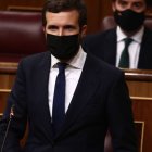 El líder del PP, Pablo Casado