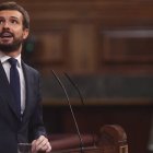 Pablo Casado durante una de sus intervenciones.