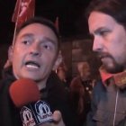 Pablo Iglesias entrevistando a Enrique Santiago en 2012.