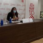 Mónica Oltra, Vicepresidenta del Consell, durante su comparecencia esta mañana / FOTO: O. Avellán