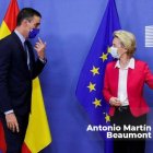 Pedro Sánchez y la presidenta de la Comisión Europea, Ursula von der Leyen.