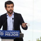 El líder del PP, Pablo Casado