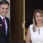 Sánchez y Susana Díaz, en una visita de la líder andaluza a Moncloa.