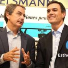 José Luis Rodríguez Zapatero y Pedro Sánchez, en una imagen de hace cuatro años