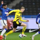 Haaland, en un encuentro liguero con el Borussia de Dortmund.