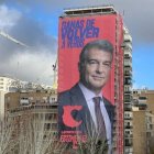 Laporta, en el cartel que puso en diciembre cerca del Bernabéu