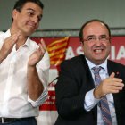 Pedro Sánchez y Miquel Iceta.