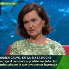 Carmen Calvo, en La Sexta Noche