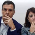 Sánchez y Lastra, en una ejecutiva del PSOE.