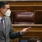Sánchez, este miércoles en la sesión de control en el Congreso.