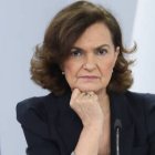 La vicepresidenta del Gobierno, Carmen Calvo