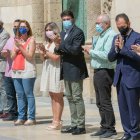 Los concejales de la corporación municipal de Alicante en la puerta del Ayuntamiento