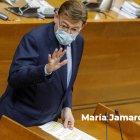 Ximo Puig durante una sesión de control en las Cortes valencianas.