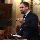 Santiago Abascal, este miércoles en el Congreso