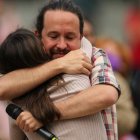 Pablo Iglesias e Irene Montero, en la campaña de Madrid