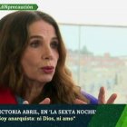 Victoria Abril, durante su entrevista en La Sexta Noche