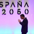 Sánchez, este jueves en la presentación del plan España 2050.