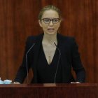 Carolina Alonso, portavoz de Unidas Podemos en la Asamblea de Madrid.