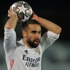 Carvajal, en un reciente partido con la camiseta del Real Madrid.