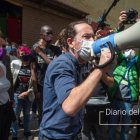 Pablo Iglesias e Irene Montero durante un acto en Getafe.