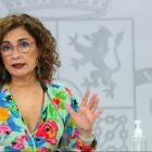 La ministra portavoz, este martes, tras la reunión del Consejo de Ministros.