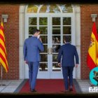 Pedro Sánchez y Pere Aragonés en Moncloa