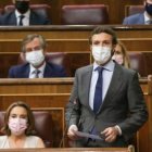 El líder del PP, este miércoles en la sesión de control del Congreso al Gobierno.