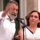 Jordi Cuixart, en el momento en que "ayudó" a una llorosa Ada Colau