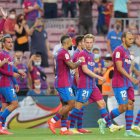 Piqué, celebrando el gol que marcó el domingo ante la Real Sociedad.