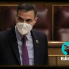 Pedro Sánchez, defendiendo los indultos en el Congreso