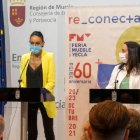 La consejera Maria del Valle Miguelez y la alcaldesa de Yecla y presidenta del comite ejecutivo de la FMY, Maria Remedios Lajara