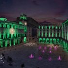 Recreación de cómo quedaría la iluminación en la plaza del Ayuntamiento