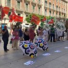 Protestas de los sindicatos ante el Palau de la Generalitat